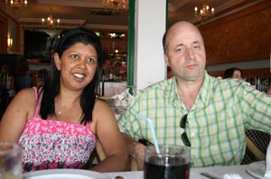 Sandy and bald git